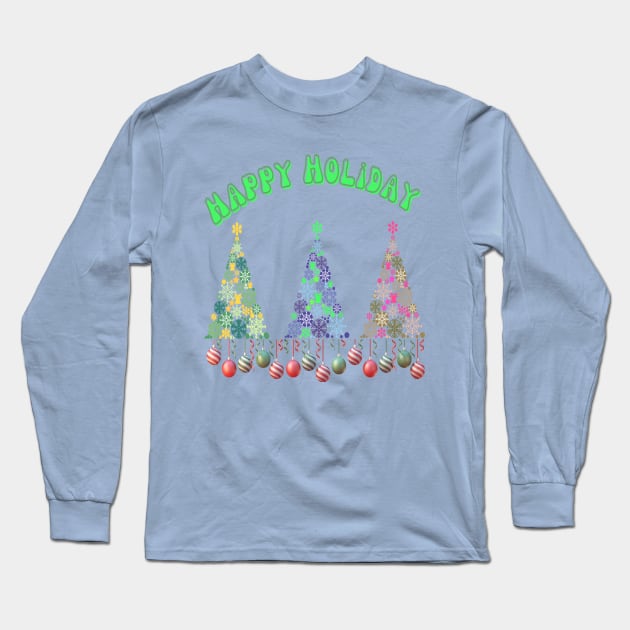 Christmas gift idea, beautifully styled Christmas trees. Long Sleeve T-Shirt by Papilio Art